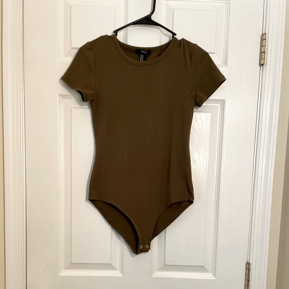 Forever 21 Body Suite olive green